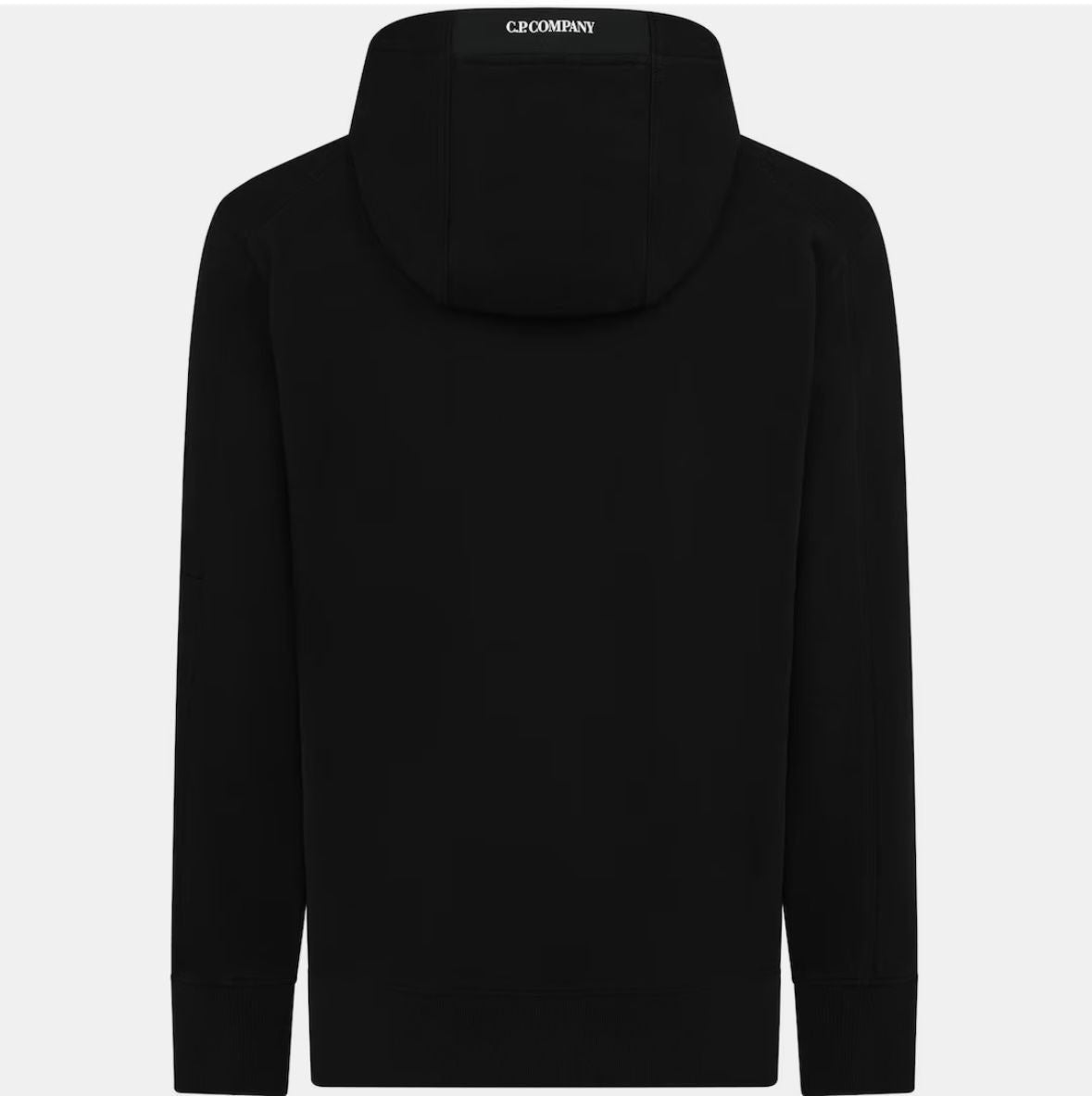 CP COMPANY BLACK PULLOVER HOODIE