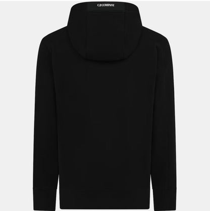 CP COMPANY BLACK PULLOVER HOODIE