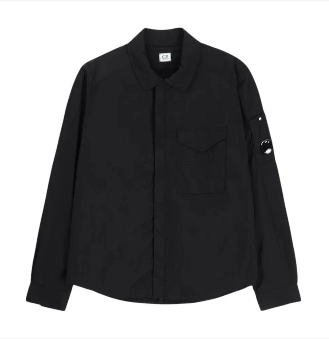 C.P. COMPANY BLACK ZIP UP OVERSHIRT